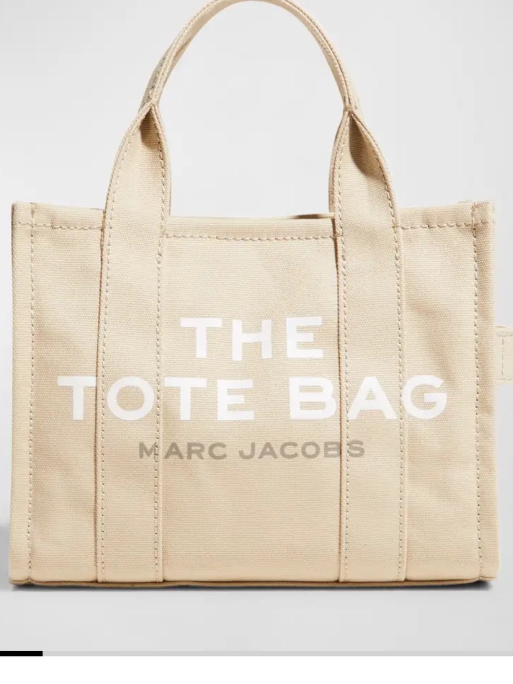 Marc Jacobs Medium Canvas Tote in Beige with White Logo